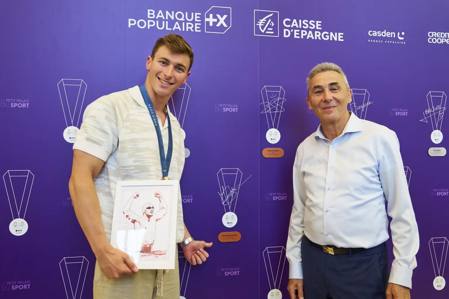 Maxime Grousset et Didier Patault cérémonie BPCE