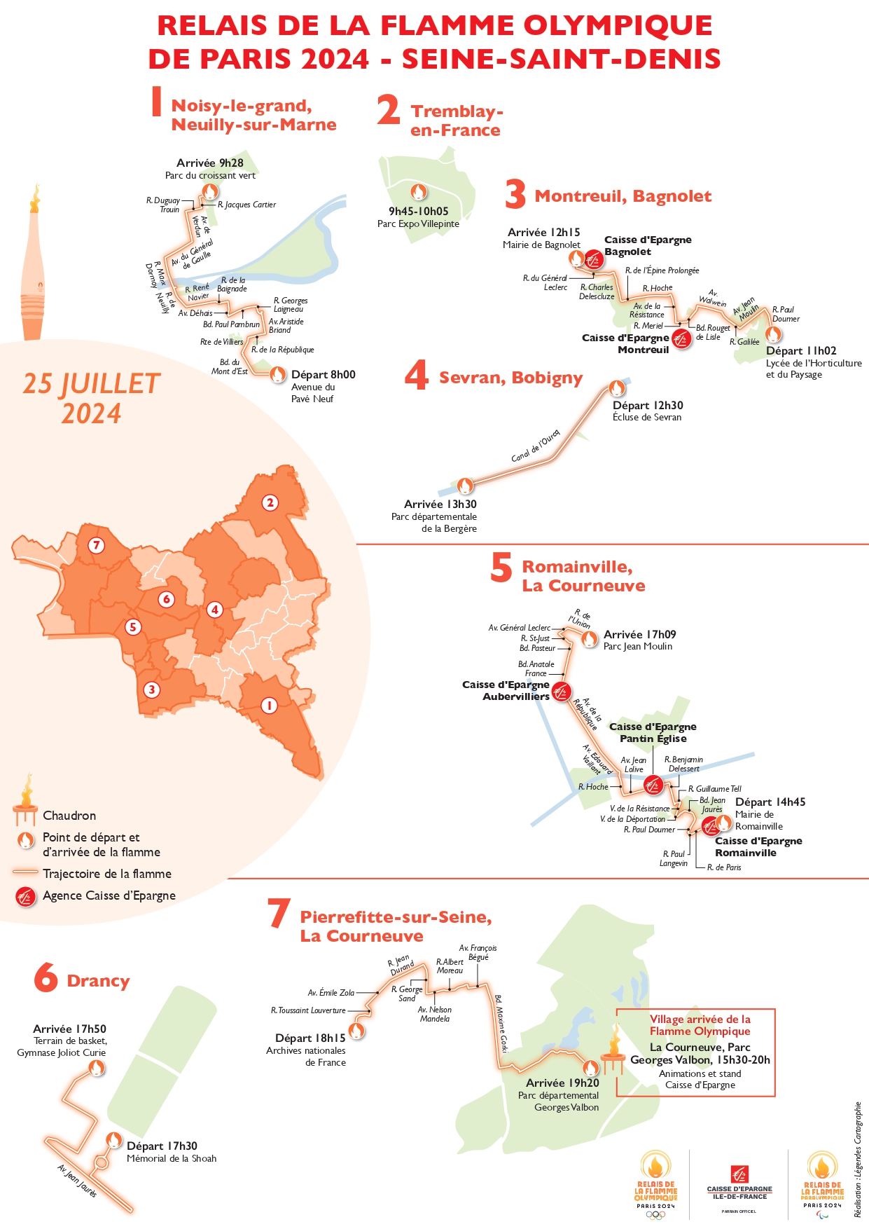 caisse d'epargne ile de france Le parcours de la Flamme à Seine-Saint-Denis
