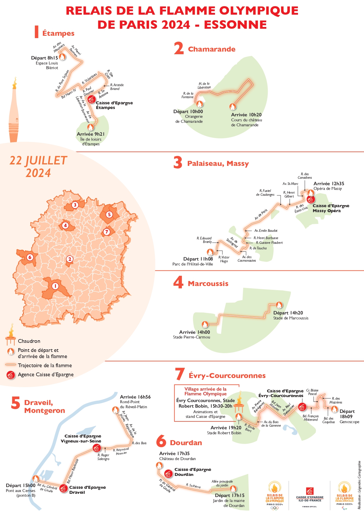 Le parcours de la Flamme dans l’Essonne