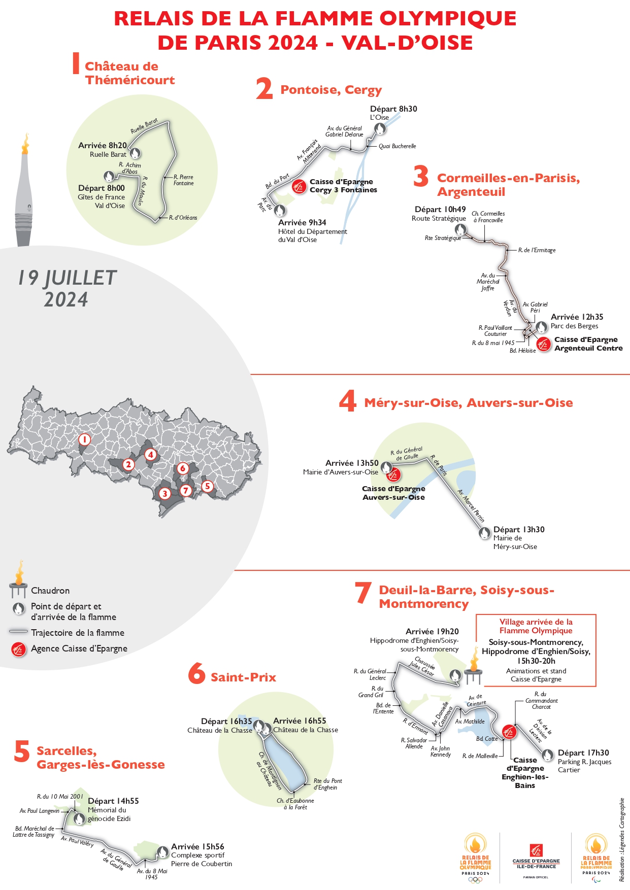 Le parcours de la Flamme dans le Val d’Oise