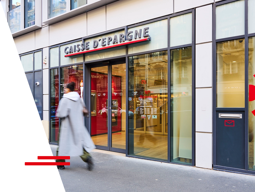 Devanture agence Caisse d'Epargne